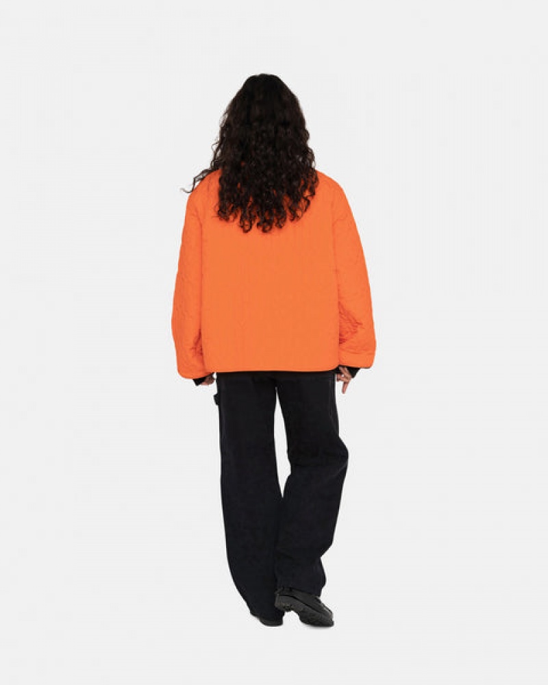 Orange Stussy S Quilted Liner Jacket Women Jackets | PQY-3449