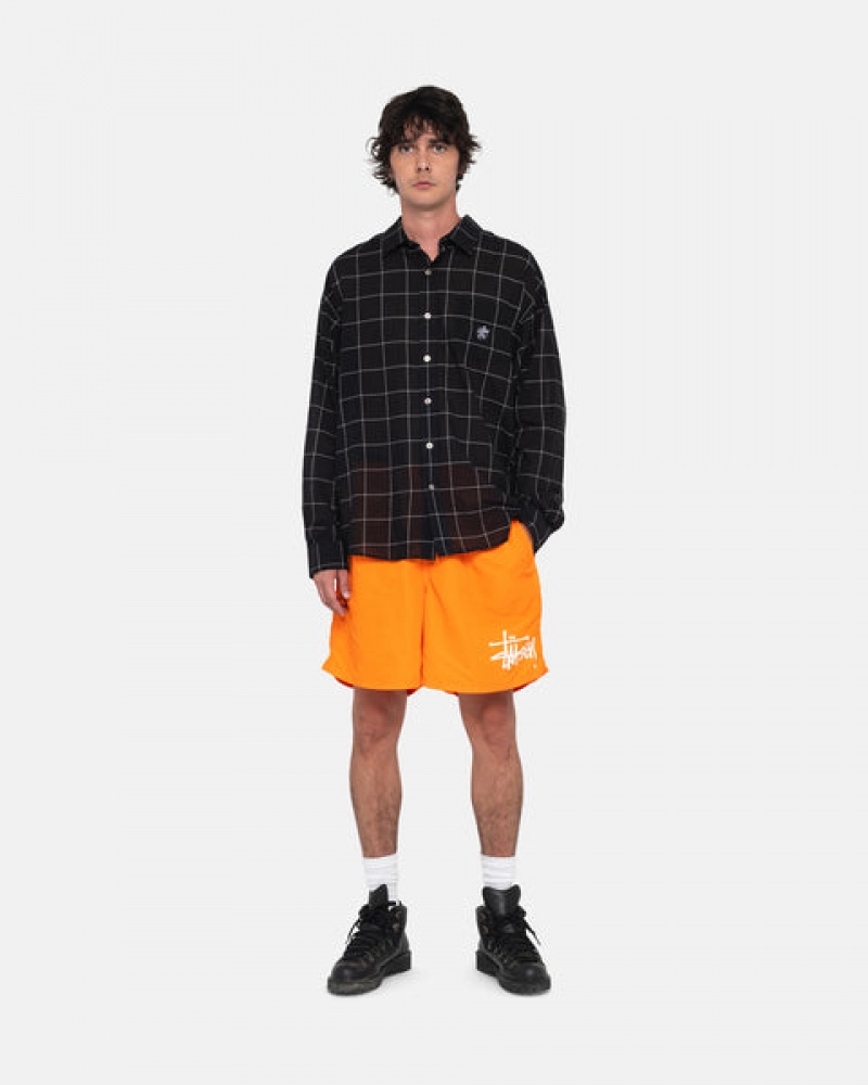 Orange Stussy Water Short Big Basic Men Shorts | OIF-4781