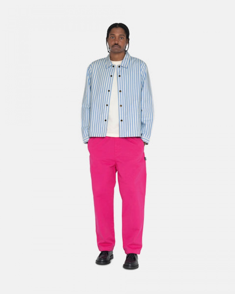 Pink Stussy Brushed Beach Pant Women Pants | EUG-7119