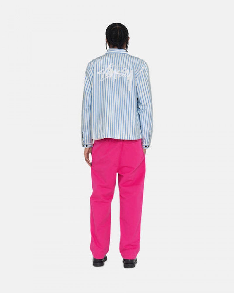 Pink Stussy Brushed Beach Pant Women Pants | EUG-7119