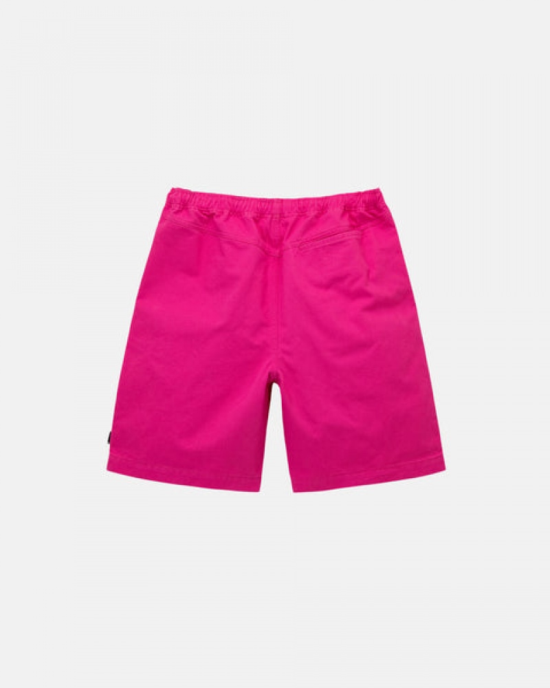 Pink Stussy Brushed Beach Short Women Shorts | GXM-4954