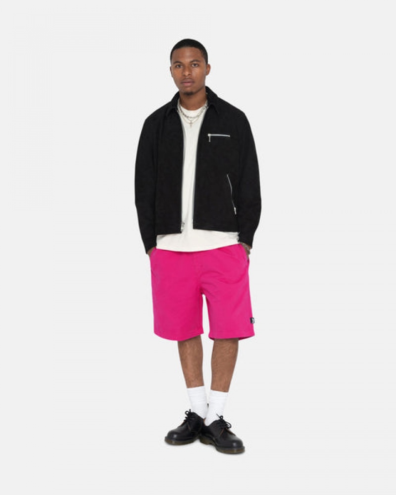 Pink Stussy Brushed Beach Short Women Shorts | GXM-4954