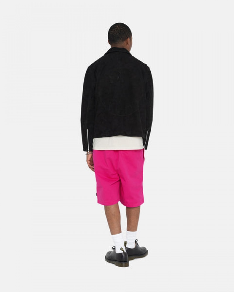 Pink Stussy Brushed Beach Short Women Shorts | GXM-4954