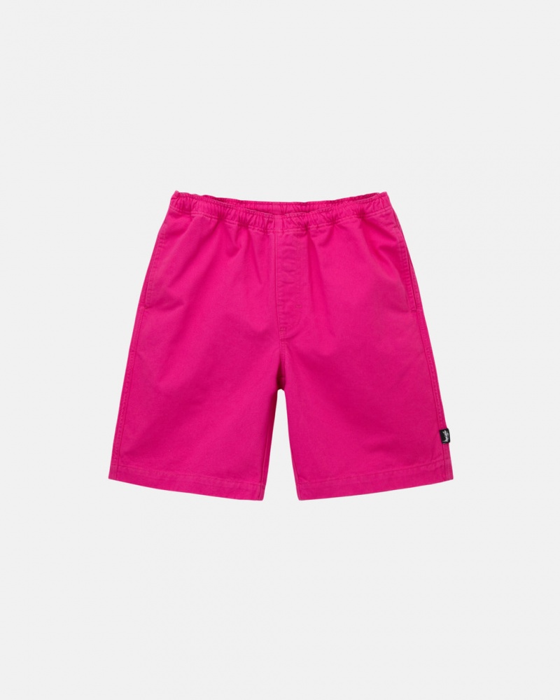 Pink Stussy Brushed Beach Short Women Shorts | GXM-4954