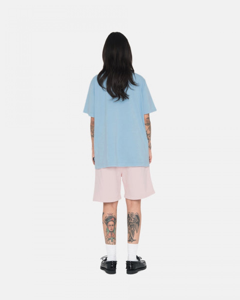 Pink Stussy Overdyed Stock Logo Short Men Shorts | STJ-6848