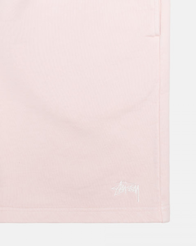 Pink Stussy Overdyed Stock Logo Short Men Shorts | STJ-6848