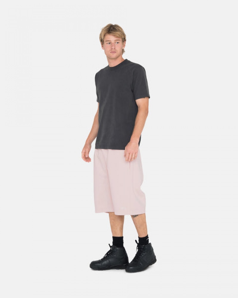 Pink Stussy Overdyed Stock Logo Short Men Shorts | STJ-6848