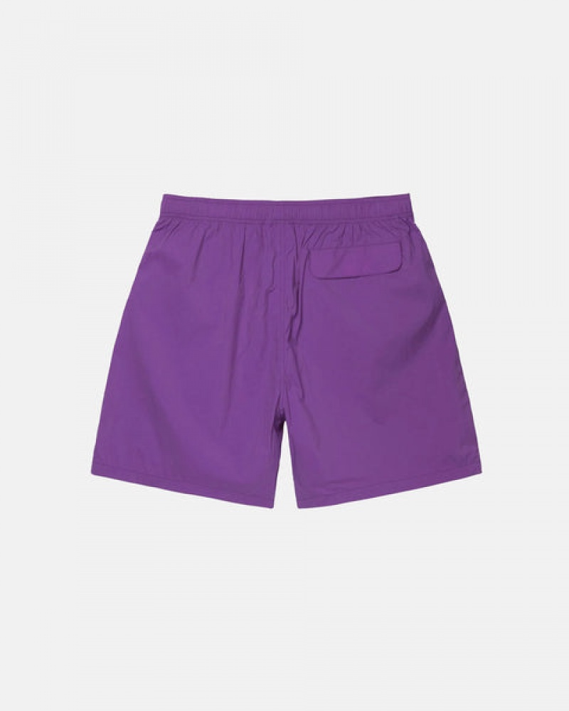 Purple Stussy Big Stock Nylon Short Men Shorts | ZTU-3555