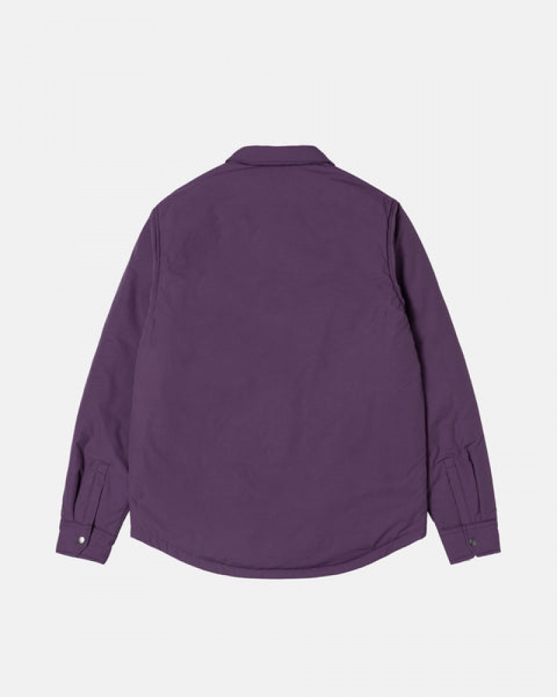 Purple Stussy Padded Tech Over Shirt Men Shirt Jackets | WOX-1999