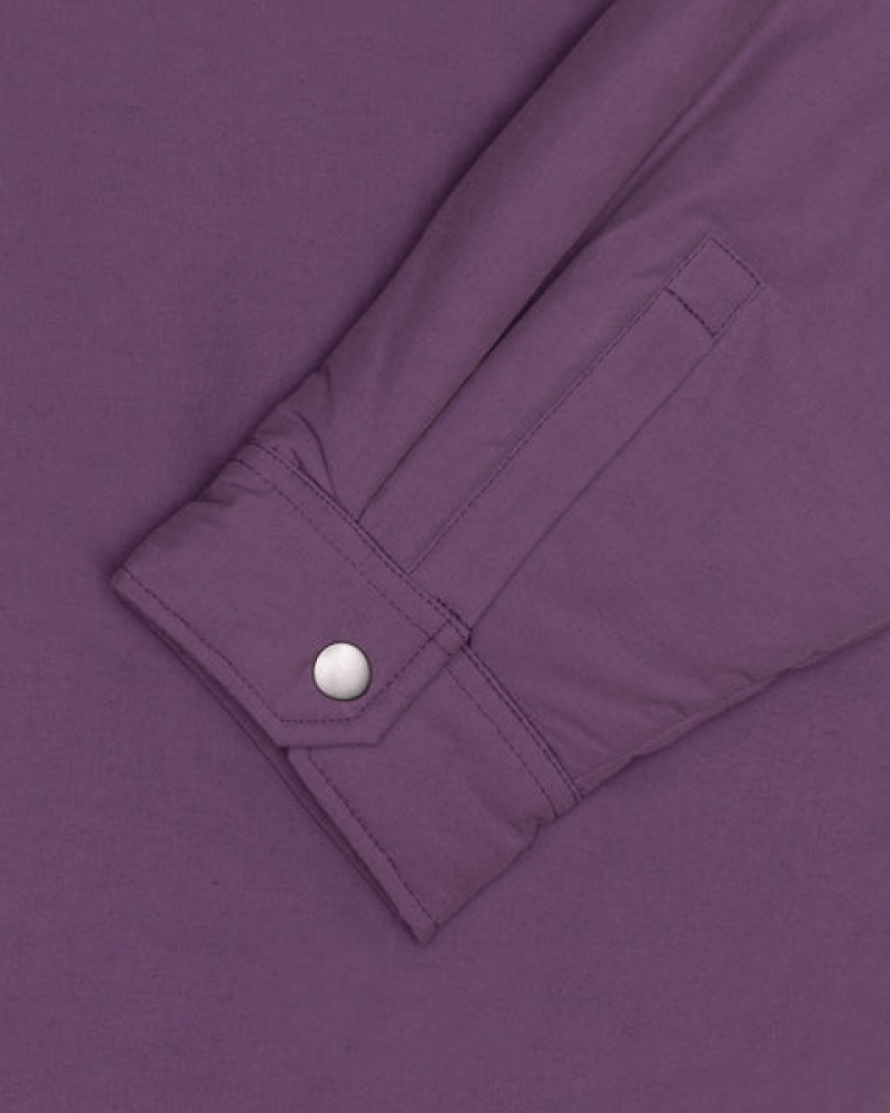 Purple Stussy Padded Tech Over Shirt Men Shirts | LYE-0229