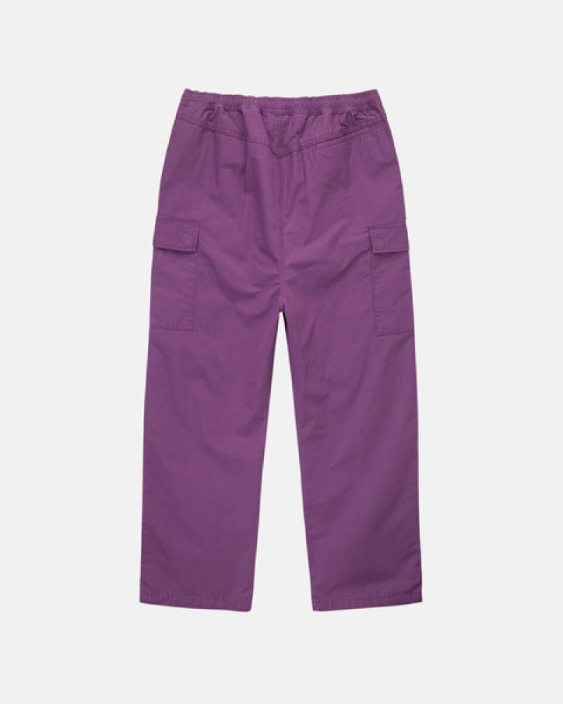 Purple Stussy Ripstop Cargo Beach Pant Men Pants | UZC-3629