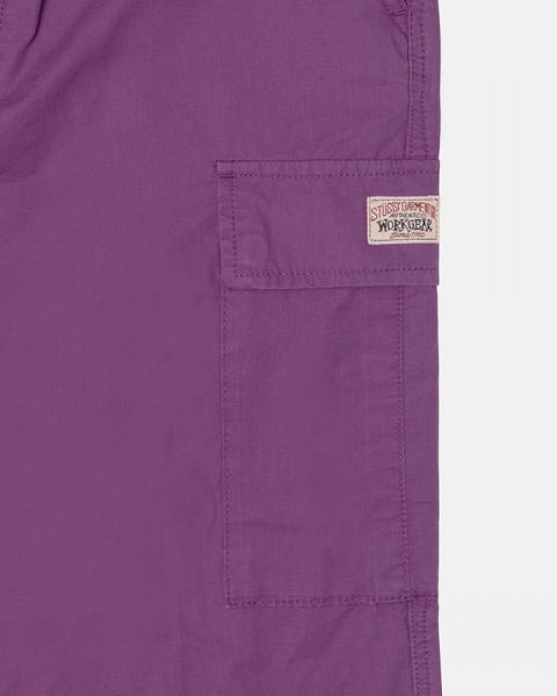 Purple Stussy Ripstop Cargo Beach Pant Men Pants | UZC-3629