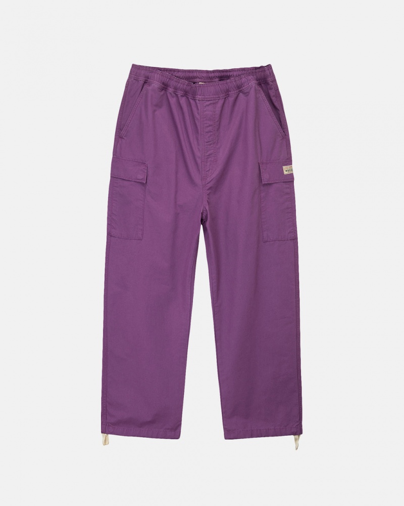 Purple Stussy Ripstop Cargo Beach Pant Men Pants | UZC-3629