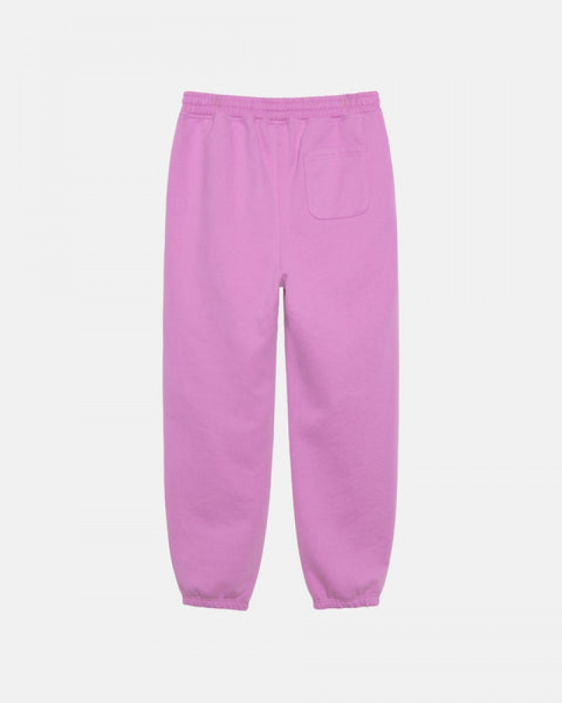 Purple Stussy Stock Logo Sweatpant Men Sweatpants | OJZ-3535