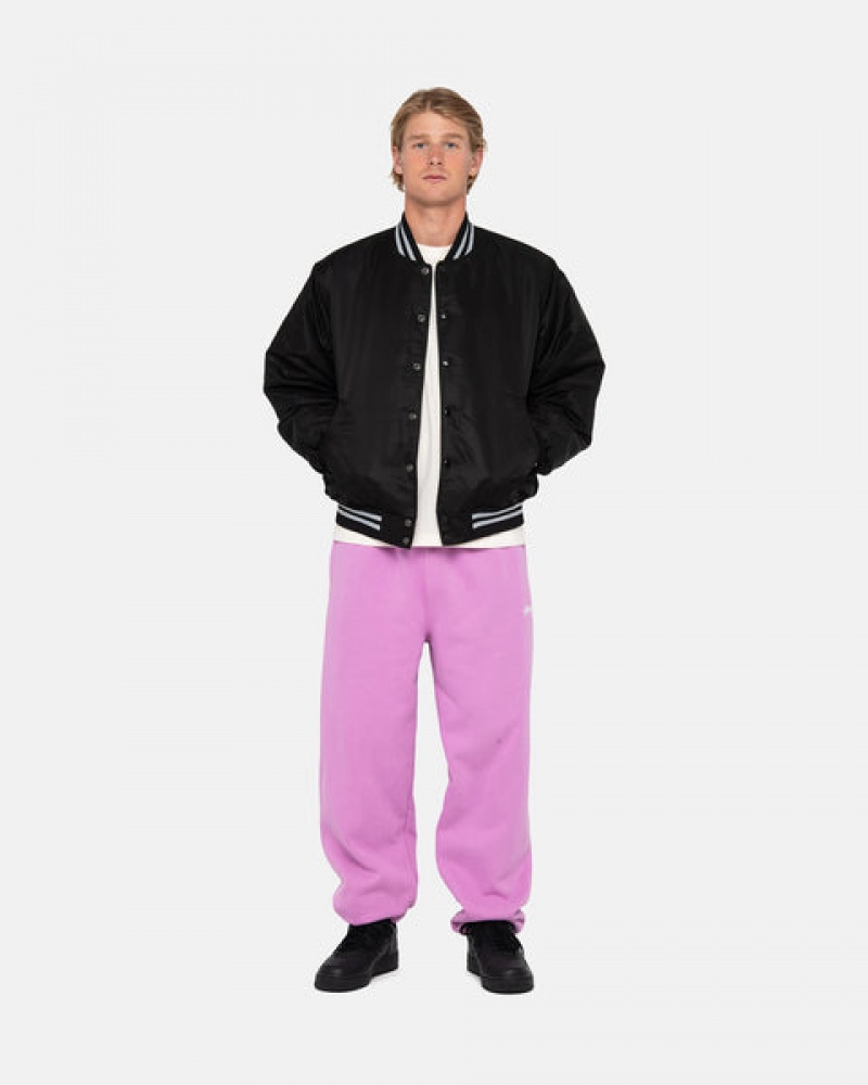 Purple Stussy Stock Logo Sweatpant Men Sweatpants | OJZ-3535