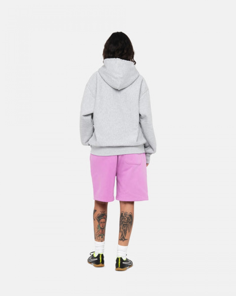 Purple Stussy Stock Logo Sweatshort Men Sweatshorts | XYL-8305