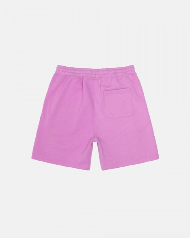 Purple Stussy Stock Logo Sweatshort Men Sweatshorts | XYL-8305