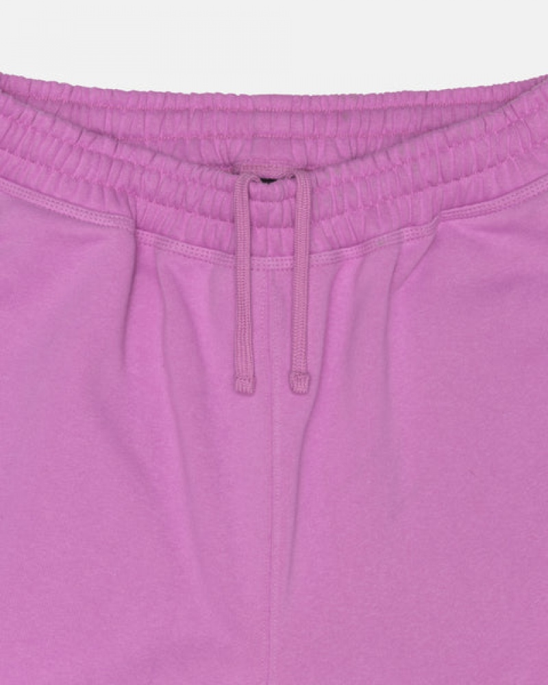 Purple Stussy Stock Logo Sweatshort Women Shorts | ZJI-9651