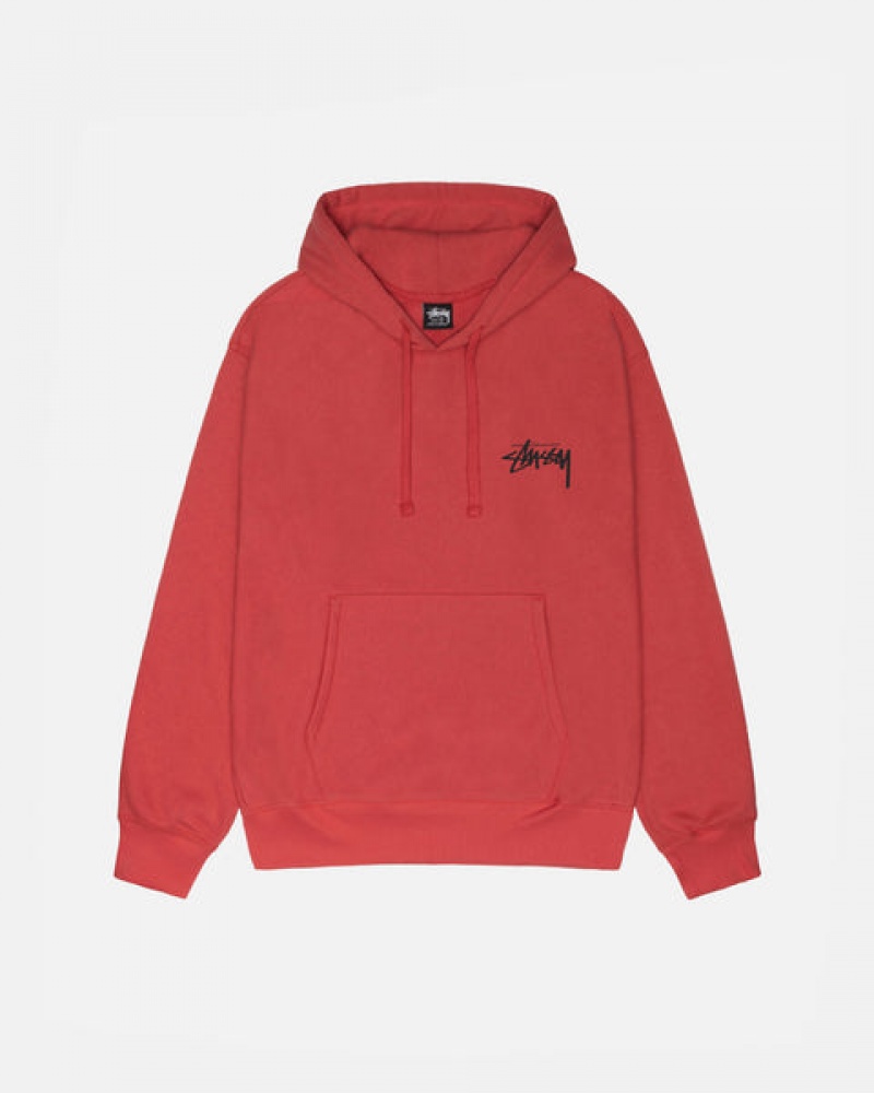 Red Stussy Skate Tough Hoodie Women Hoodie | IHT-9659