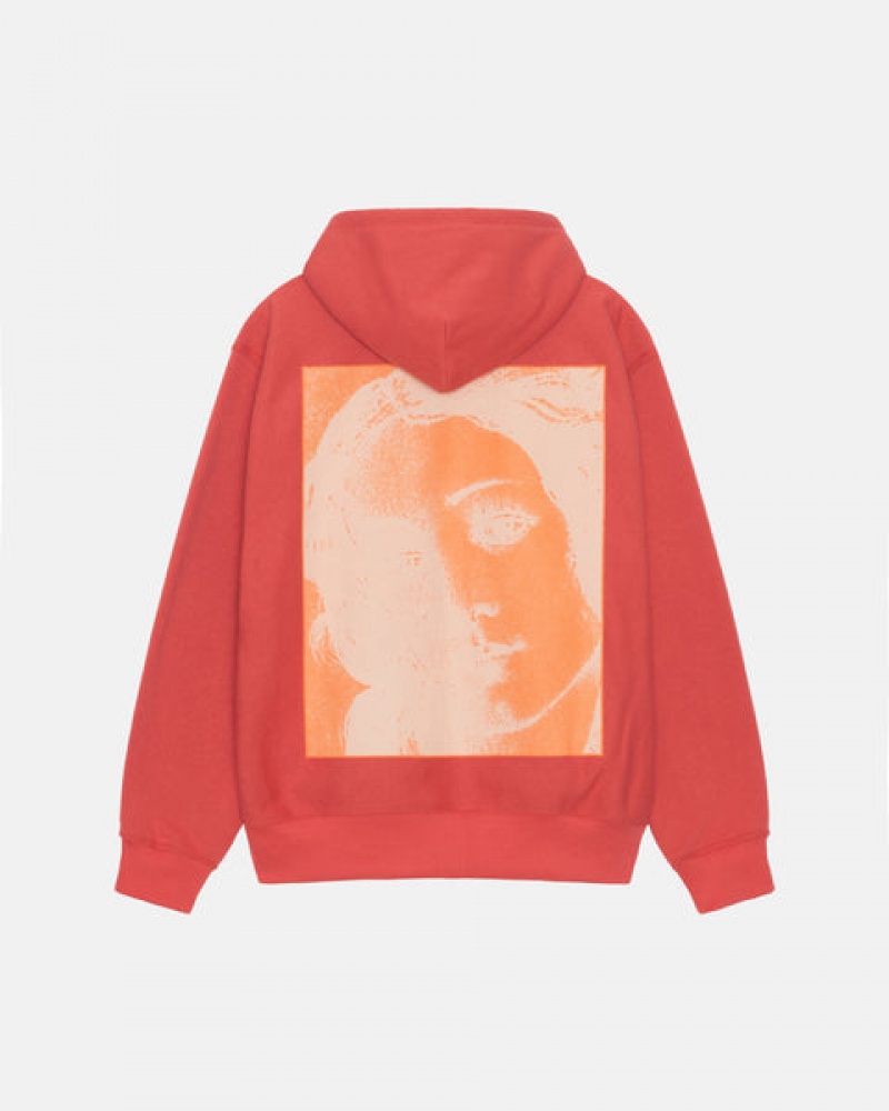 Red Stussy Venus Zip Hood Women Sweatshirts | KFS-9880