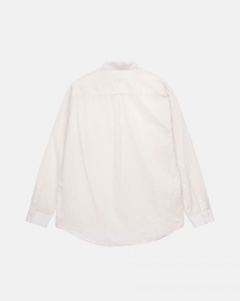 White Stussy Light Weight Classic Shirt Men Shirts | MKJ-2066