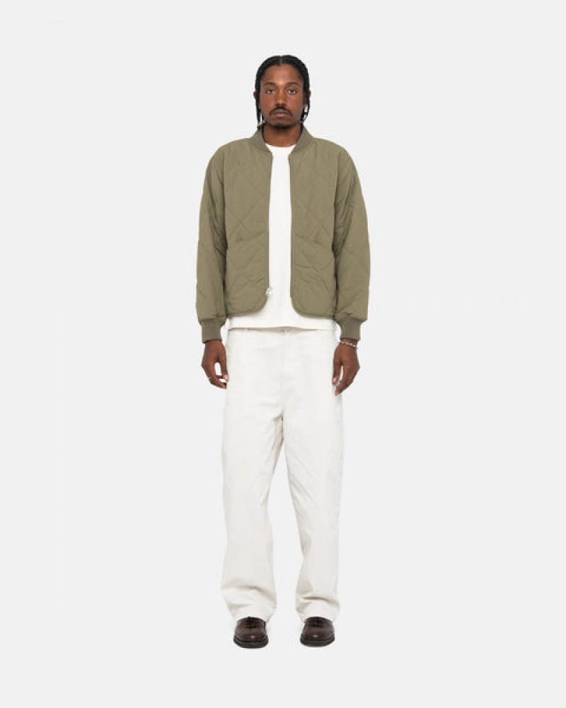 White Stussy Workgear Trouser Twill Men Pants | YQG-7280