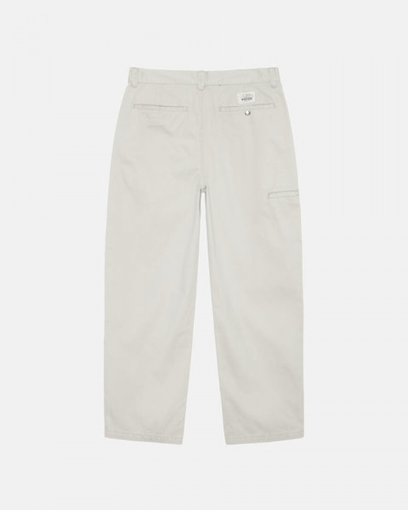 White Stussy Workgear Trouser Twill Women Pants | DRF-2029