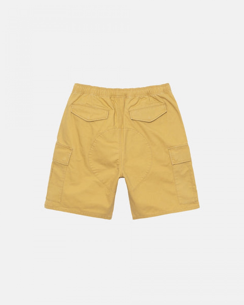 Yellow Stussy Ripstop Cargo Beach Short Men Shorts | XGH-2047