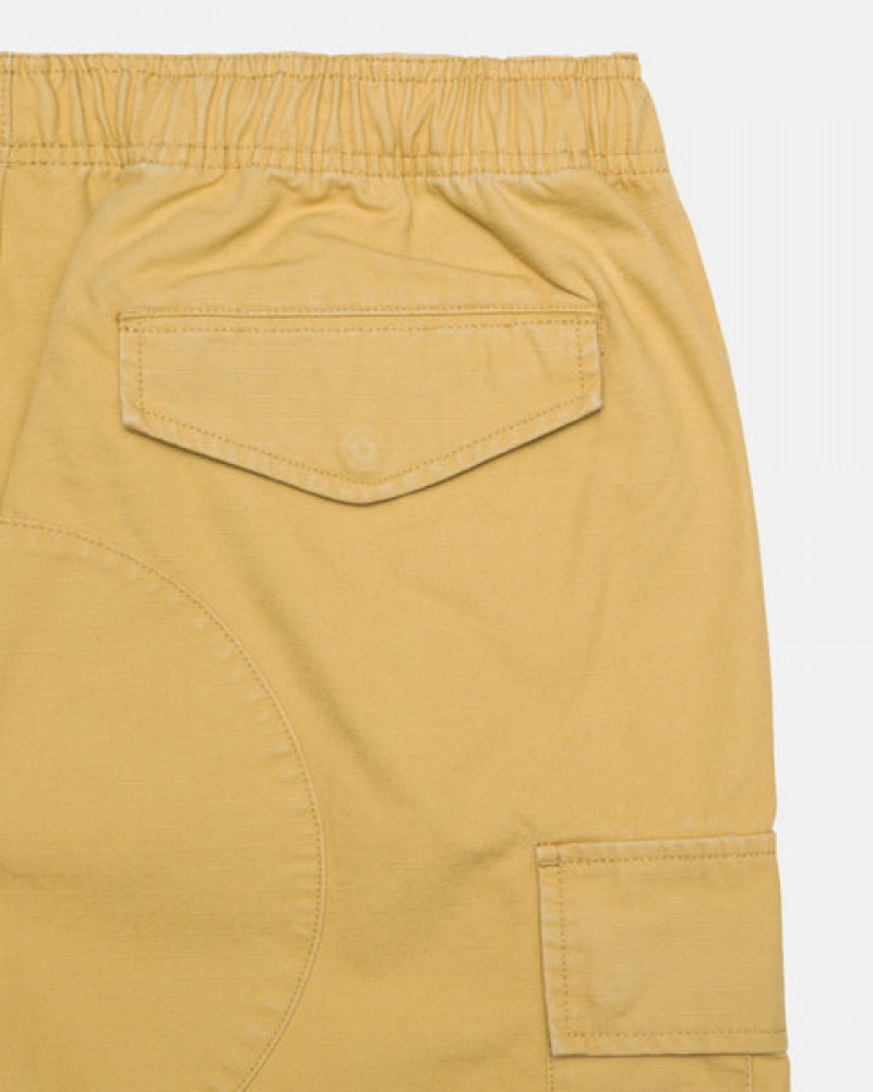 Yellow Stussy Ripstop Cargo Beach Short Men Shorts | XGH-2047