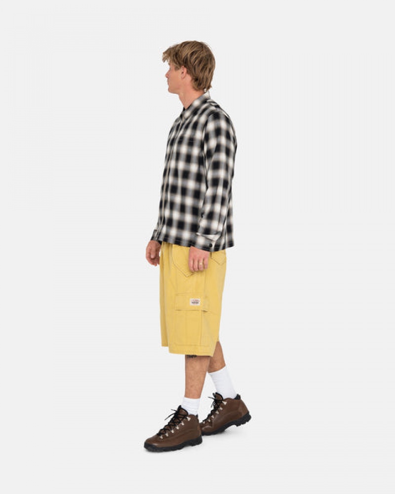 Yellow Stussy Ripstop Cargo Beach Short Men Shorts | XGH-2047