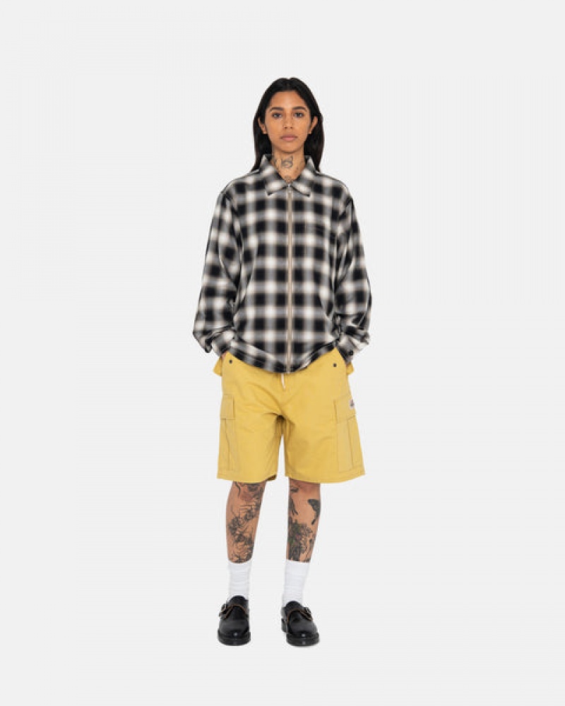 Yellow Stussy Ripstop Cargo Beach Short Men Shorts | XGH-2047