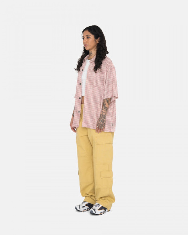 Yellow Stussy Ripstop Surplus Cargo Women Pants | DVL-1038