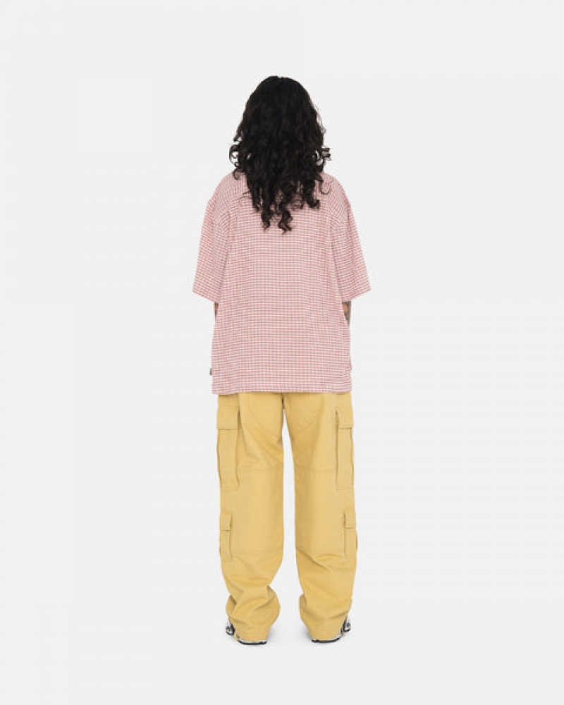 Yellow Stussy Ripstop Surplus Cargo Women Pants | DVL-1038