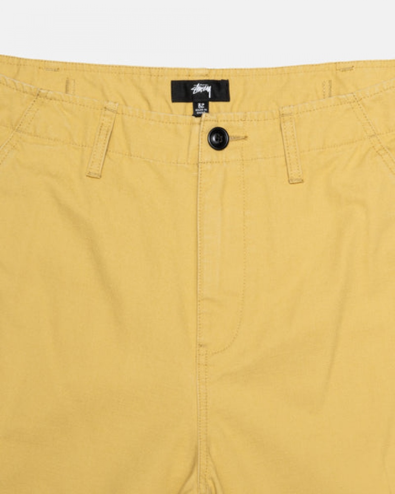 Yellow Stussy Ripstop Surplus Cargo Women Pants | DVL-1038